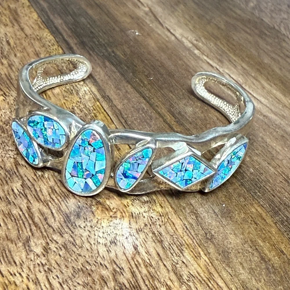 Whitney Kelly Sterling Mosaic Cuff Bracelet